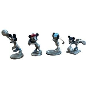 Mickey Mouse Disney Pewter Figurines by Hudson USA set‎ of 4